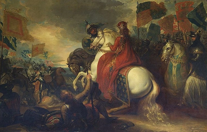 La regina Filippa alla battaglia di Neville's Cross - Royal Collection